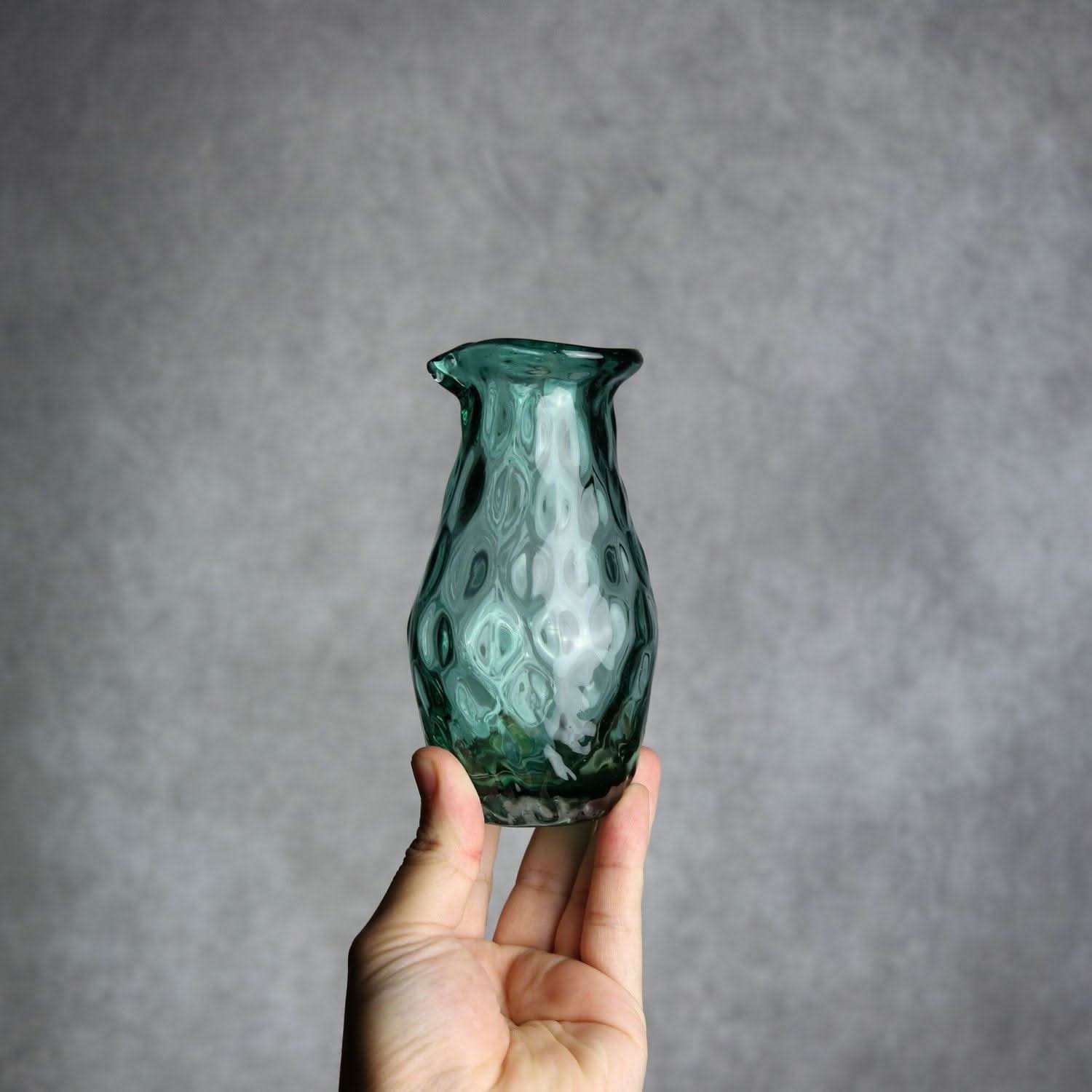 みなも徳利 グリーン 琉球ガラス ガラス工房清天｜ガラス工房 清天