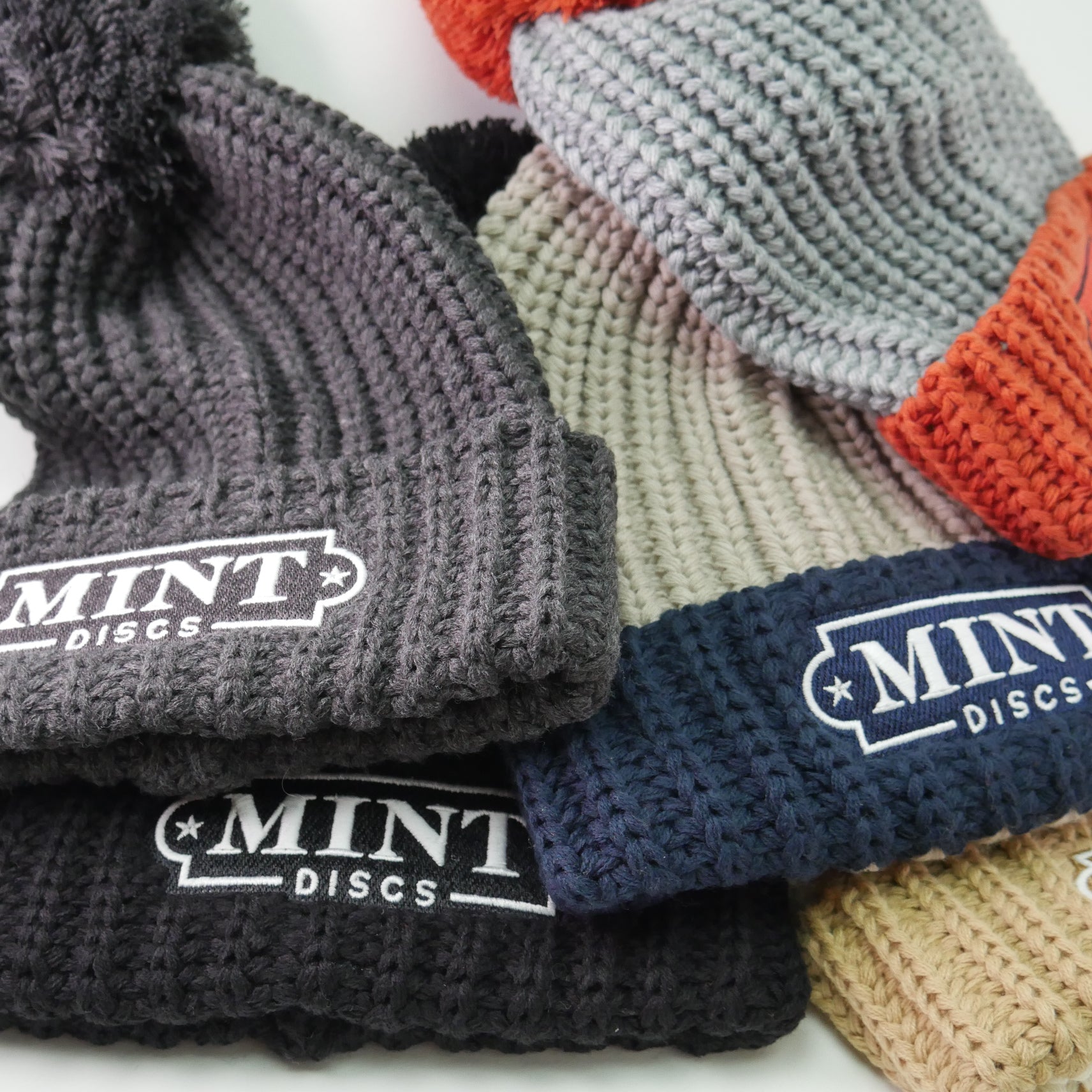 Pom Knitted Cuffed Beanie (2025 Edition) EXACT PHOTO – Mint Discs