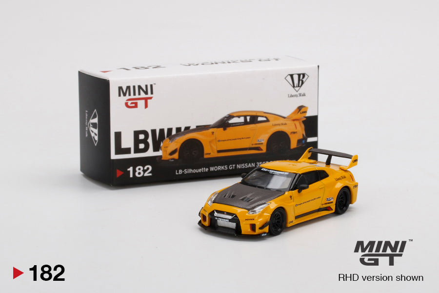 Mini GT #182 - LB-Silhouette WORKS GT NISSAN 35GT-RR Ver.1 Yellow