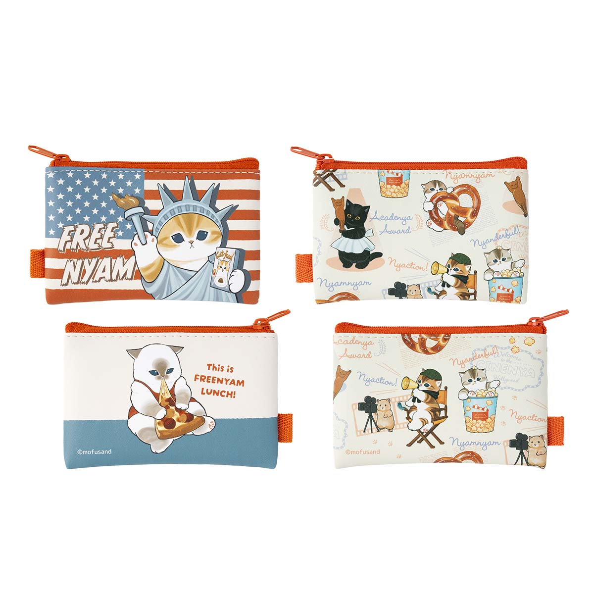 mofusand もふもふジャーニー 2個セットスクエアポーチ(アメリカン