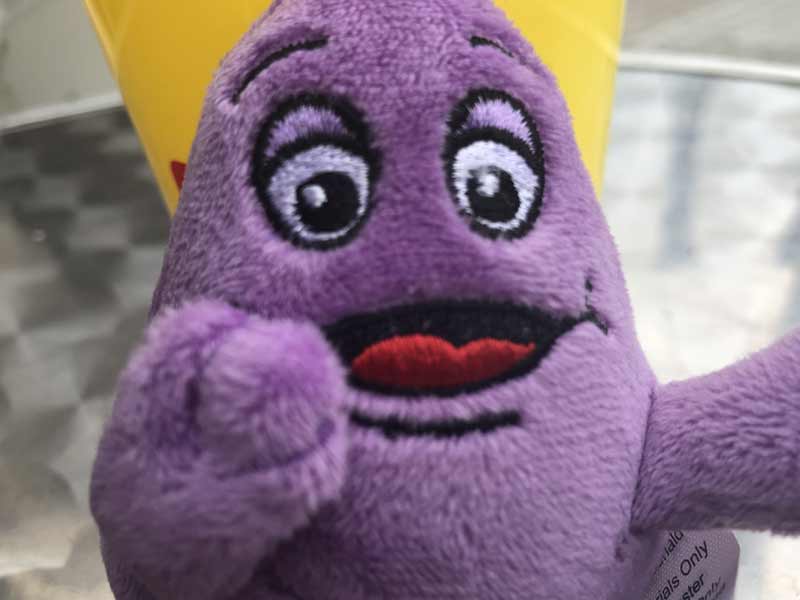 McDonald's GRIMACE DOLL、マクドナルド グリマスのぬいぐるみ
