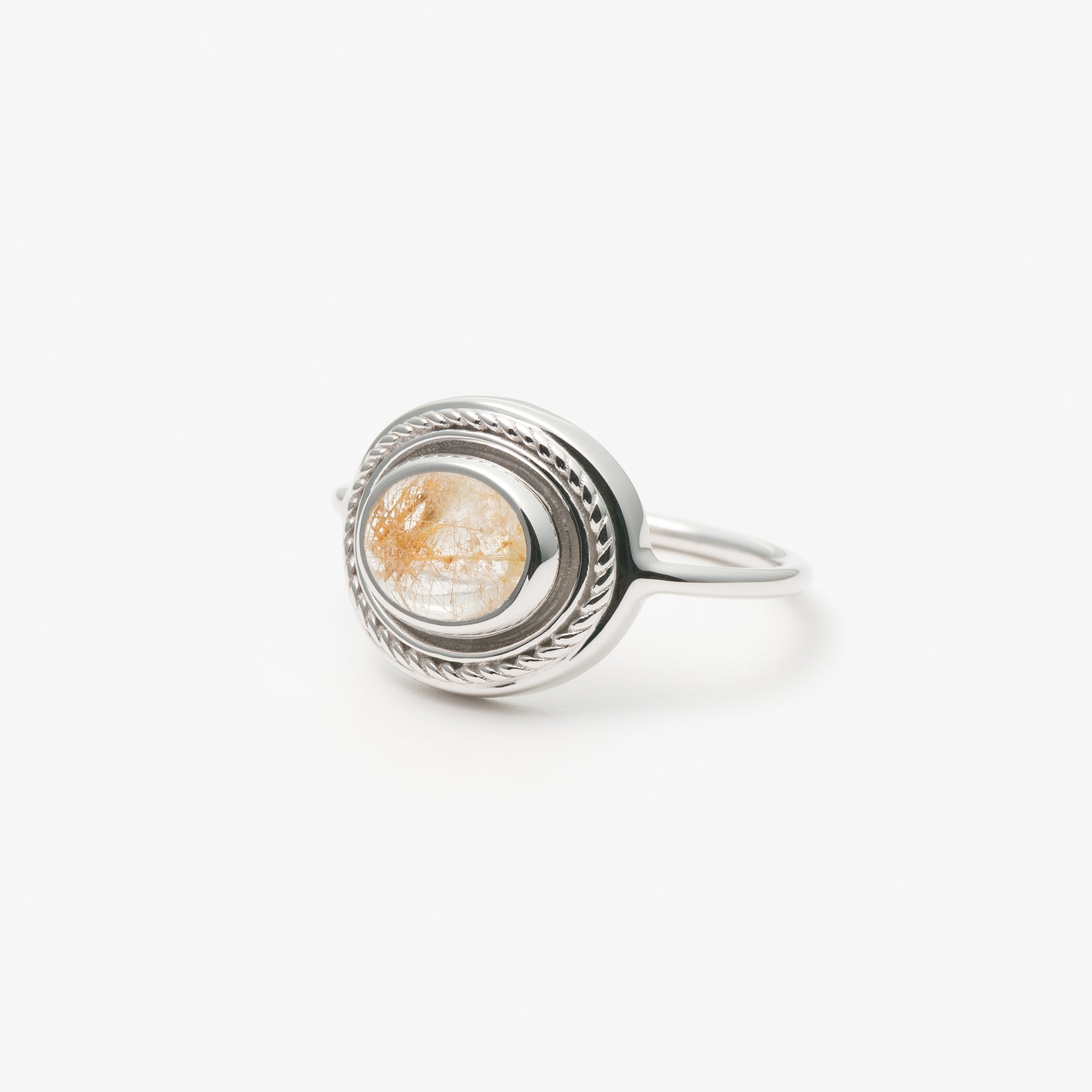 MARIHA(マリハ) Wish Stones リング オーバルヨコ SS ゴールドルチル