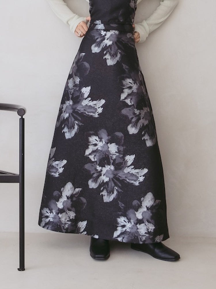 Flower Jacquard Flare Skirt – MARTE
