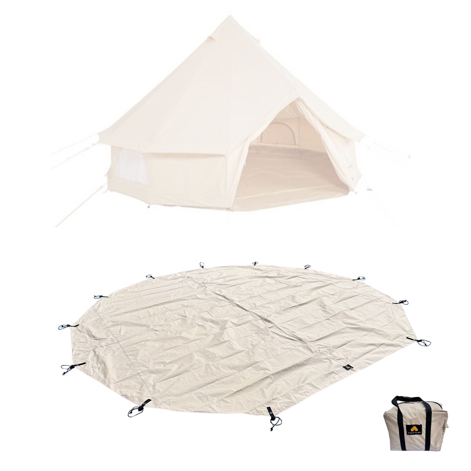 ノルディスクアスガルド12.6 他社グランドシート、ガーランド付き ノル