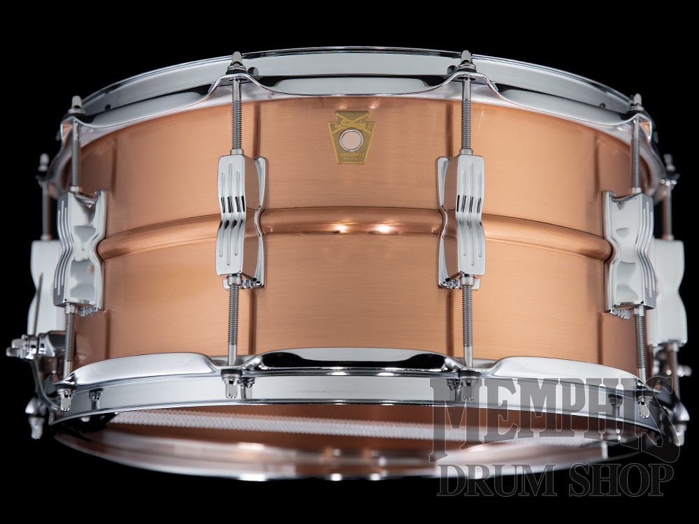 Ludwig 14x6.5 Acro Copper Snare Drum with P88AC Throw-Off (LC654B