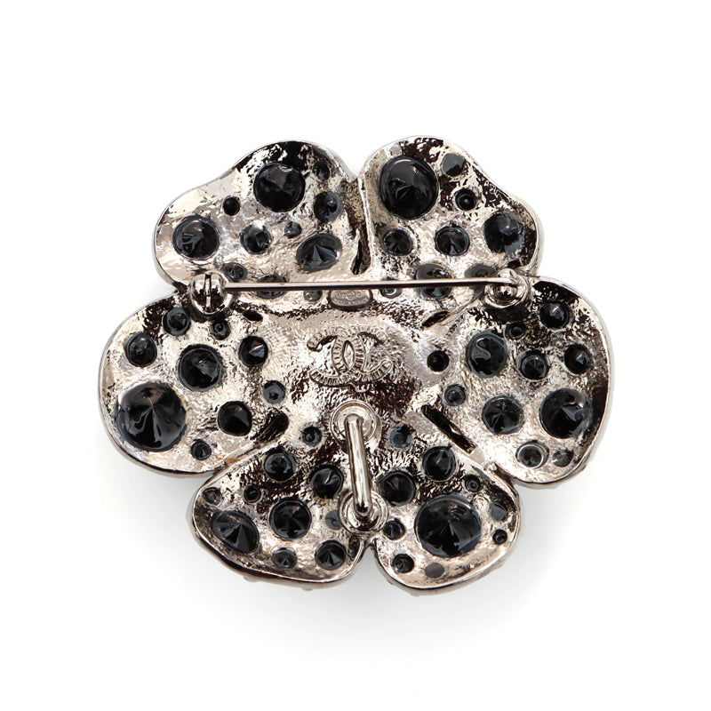 シャネル CHANEL ココマーク カメリア ブローチ ブラック WS5489