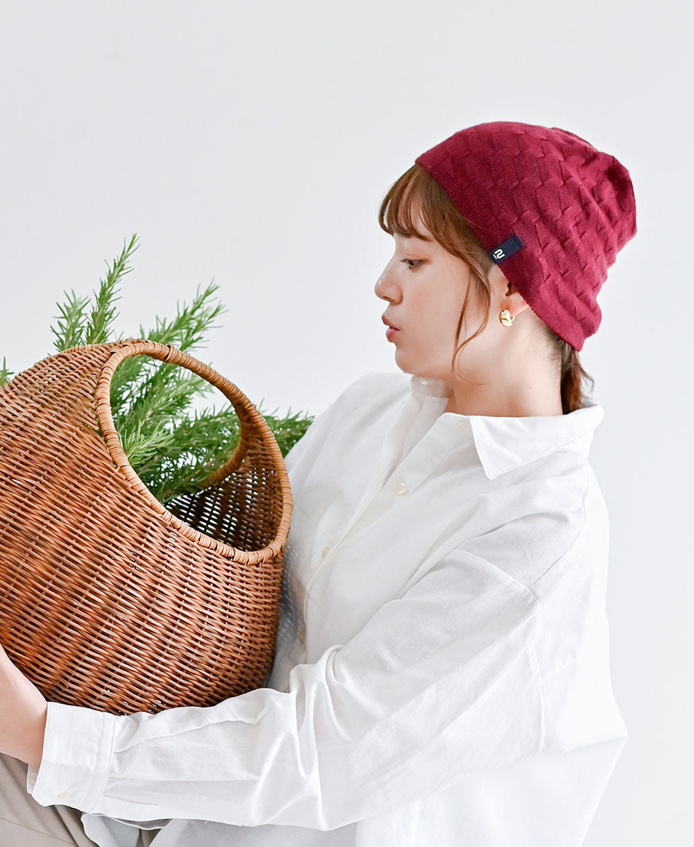 よく伸びる薄手ビーニー帽【カシミアブレンド】