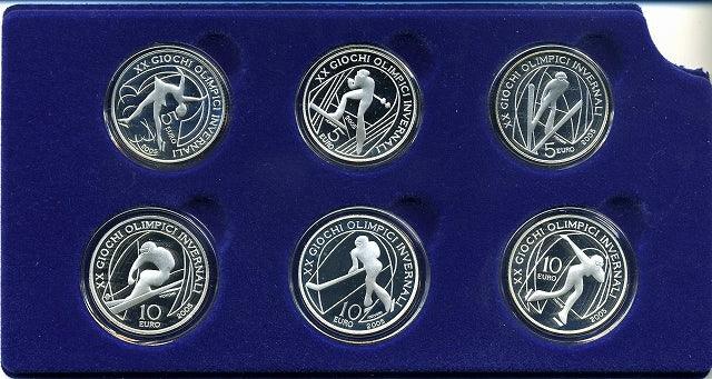 イタリア トリノオリンピック 公式記念コイン銀貨セット – 野崎コイン