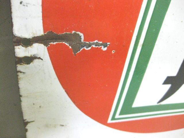 h3579 仁丹・赤の小粒 両面 【戦後のホーロー看板屋さん】