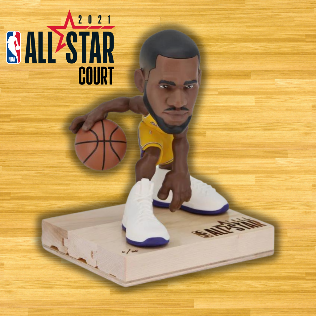 LeBron James smALL-STAR with game-used court
