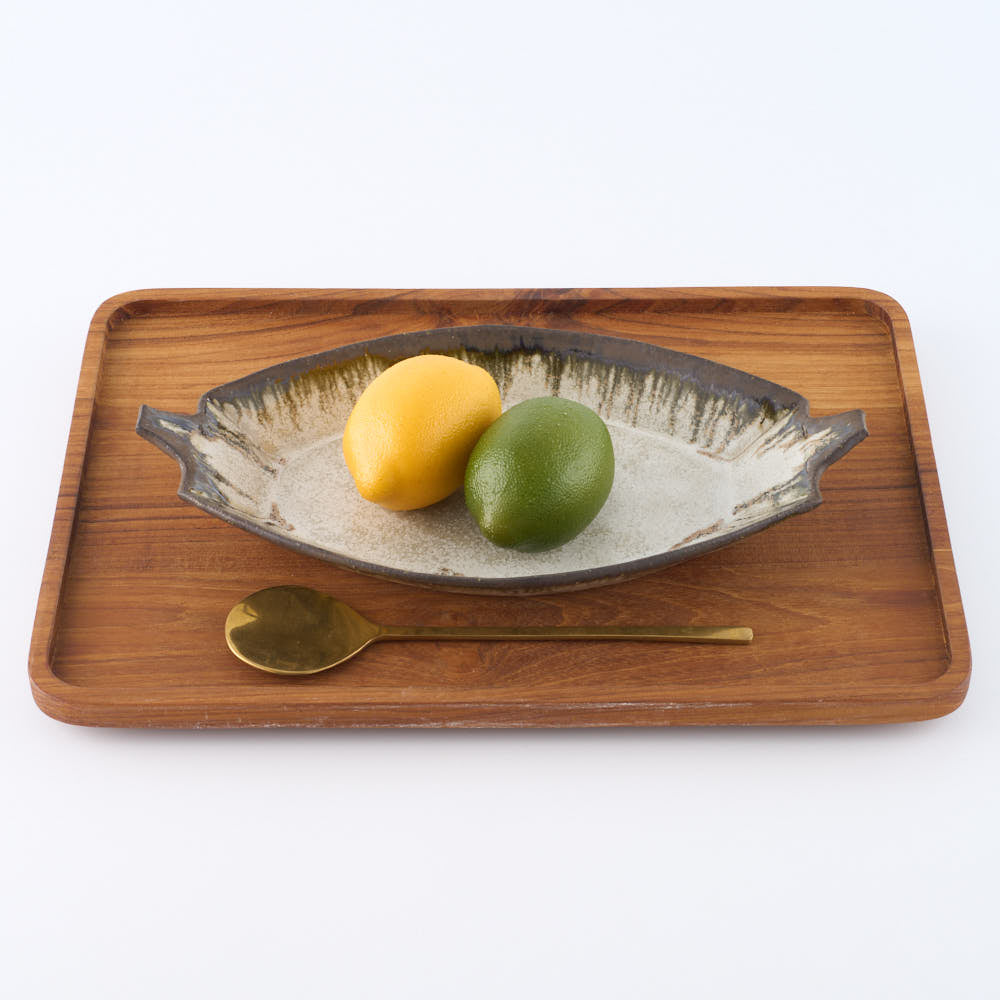 作家 藤原純 箱舟プレート L 白 ¥5,500 大人の焼き物