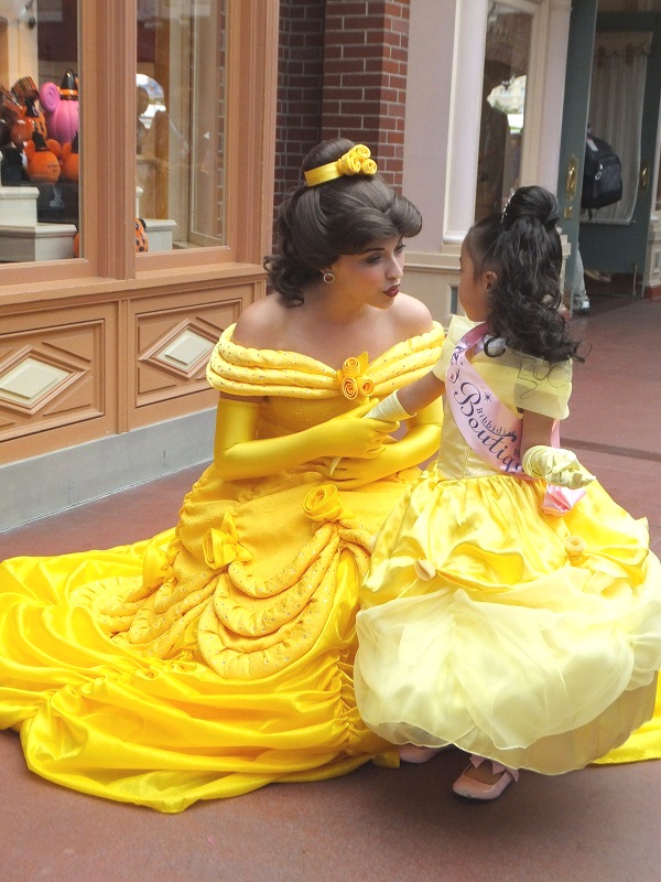 01N】ビビディバビディブティック 美女と野獣ベル ドレス140センチ