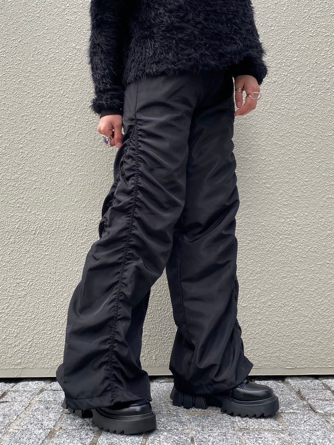 GRANCY シャーリングダメージデザインコットンパンツ 完売品】GRANCY