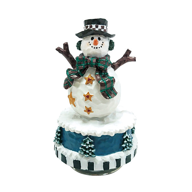 YA757S】 クリスマス回転オルゴール スノーマン – オルゴールギャラリー