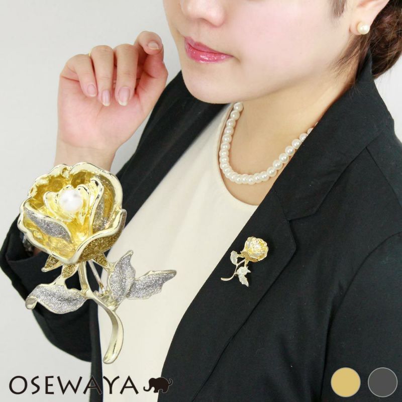 ブローチ ローズ パール ブローチピン – OSEWAYAオンラインストア