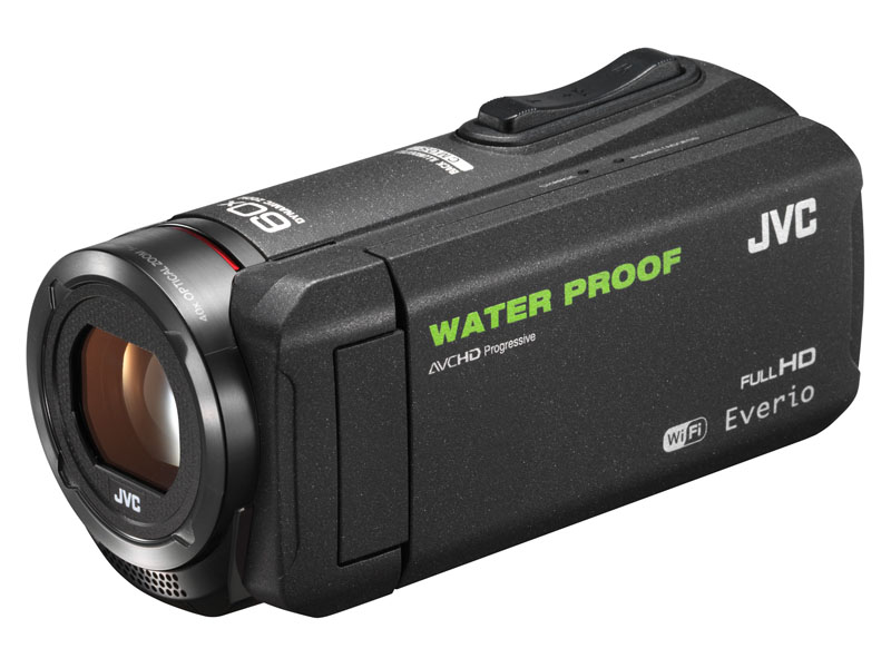 JVC、大容量バッテリで5時間撮影、防水/防塵/耐低温/耐衝撃のオール