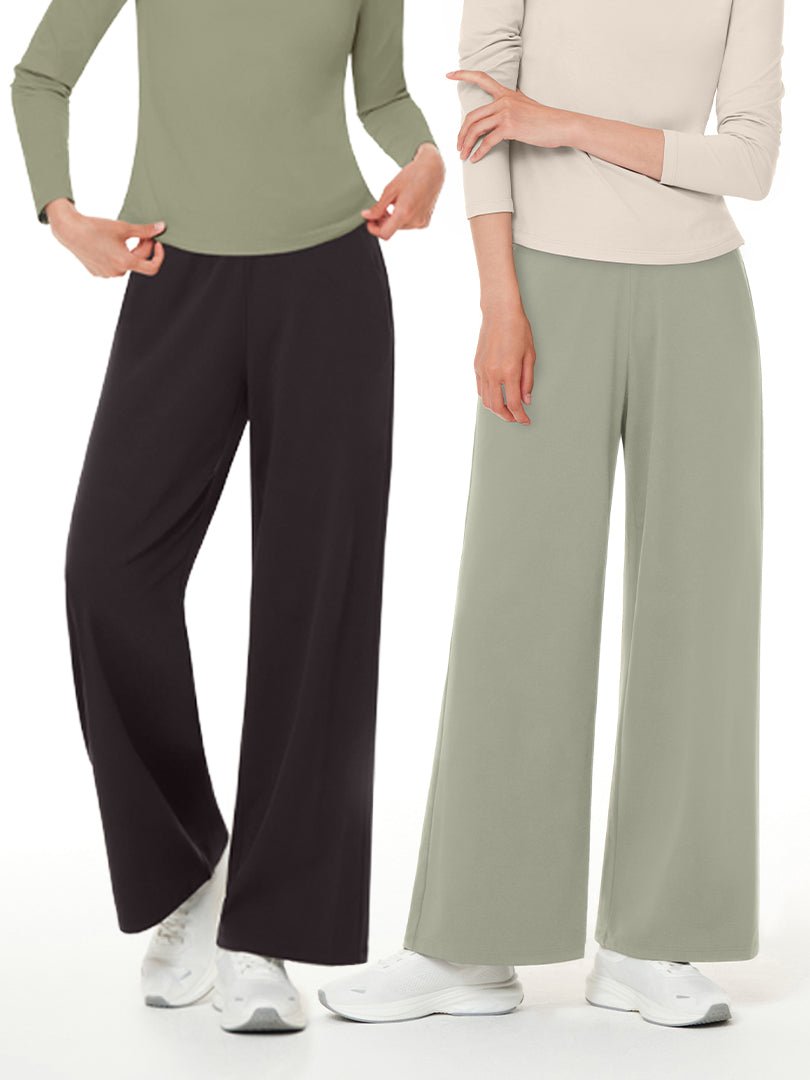 andar セミ裏起毛ワイドレギンス M Airywin セミ裏起毛ワイドレギンス