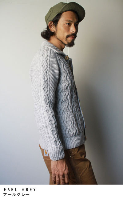 限定生産】カシミアハンドニットカーディガン/全2色 インバーアラン