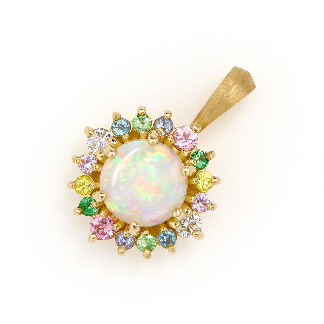 オパール(オーストラリア産)×マルチカラージュエル K10/K18/PT