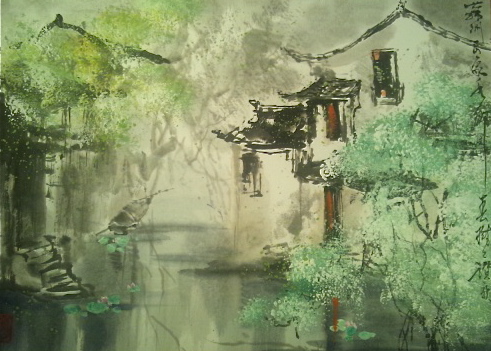 墨彩画紀行 中国蘇州を描く | 嵐酔水墨画書道教室 東京・渋谷表参道