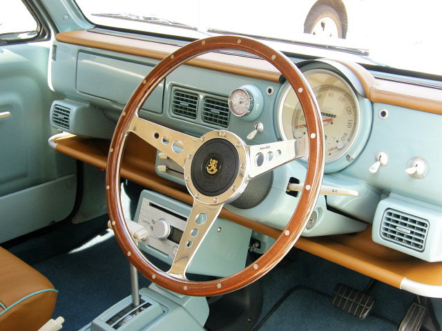 日産PAO 『moto-Lita』モトリタウッドステアリングハンドルに交換する