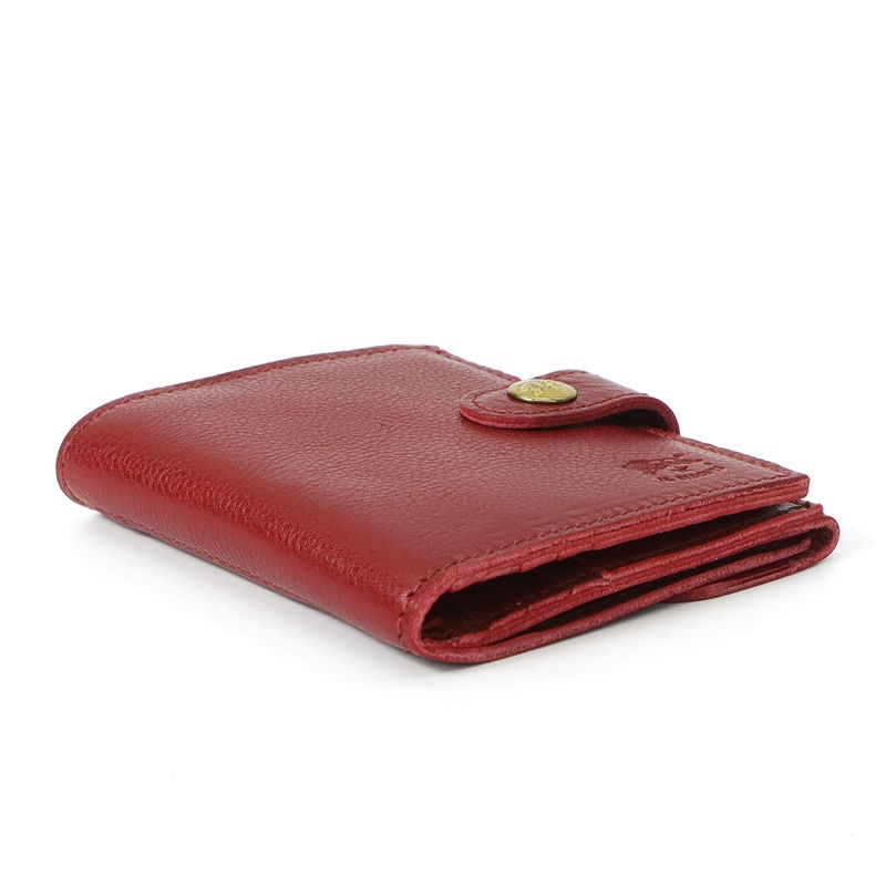 Brandol / IL BISONTE イルビゾンテ 二つ折り財布 本革 レザー ルビー