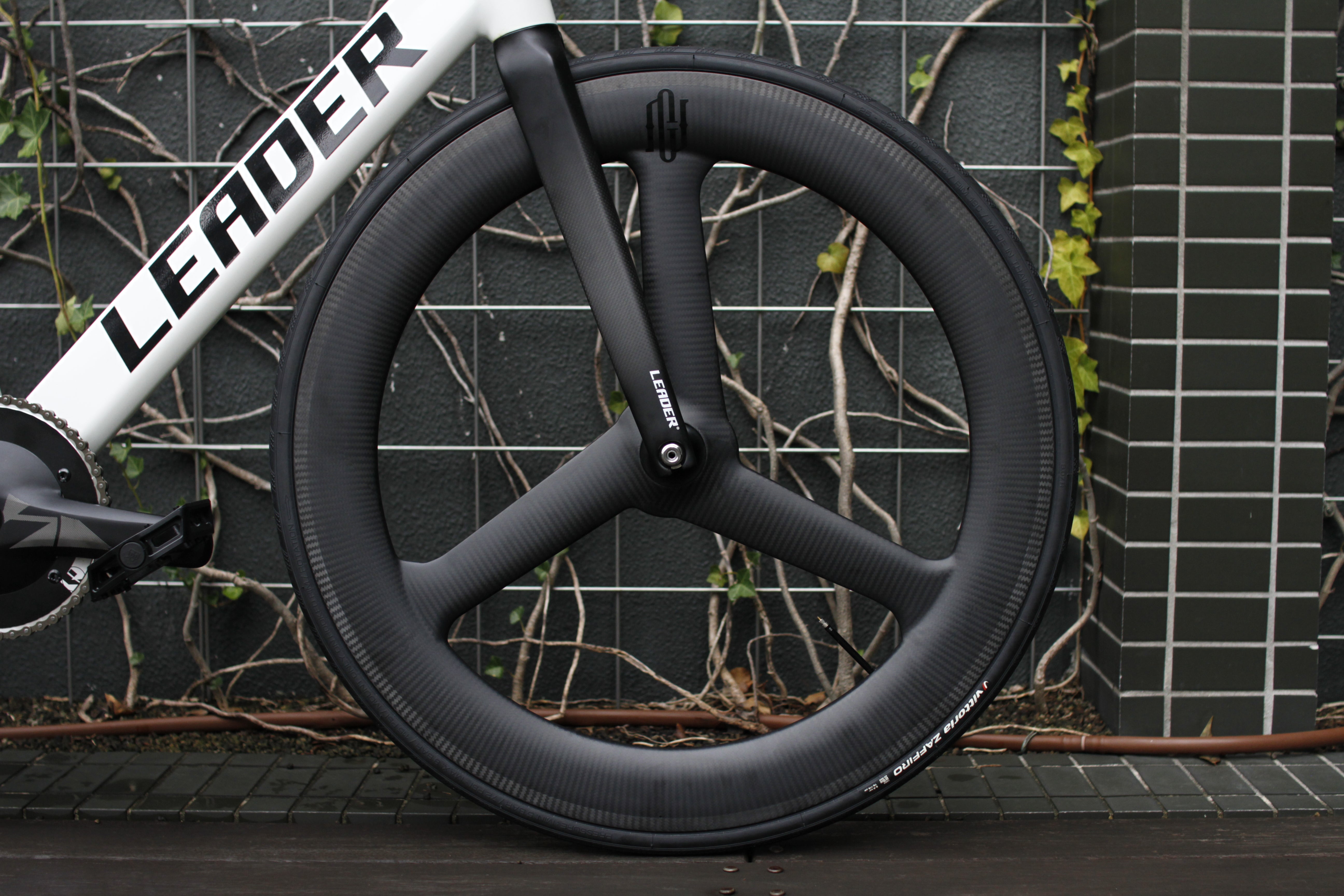 カーボンホイール フロント ノーブランド バトンホイール 5本 ピスト