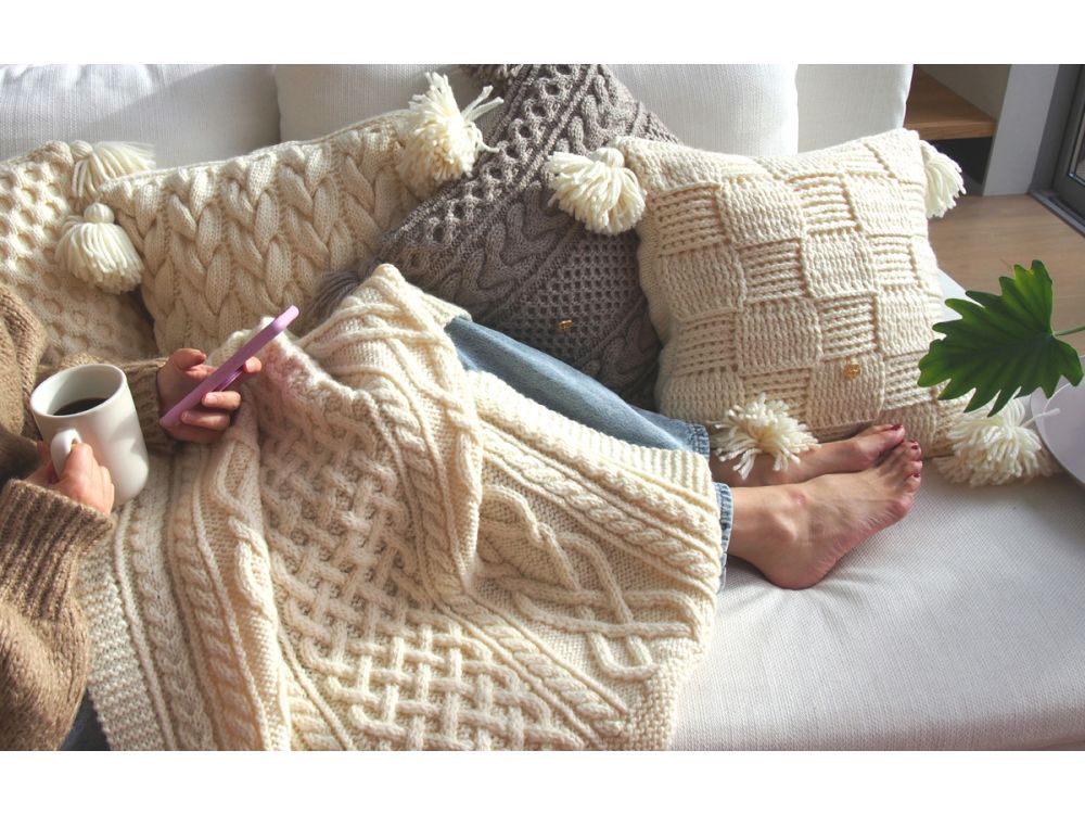 アラン模様のブランケット – BEYOND THE REEF