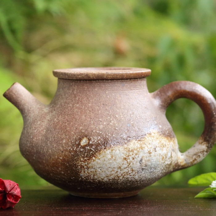 小島憲二 伊賀急須 満容量270ml 穴窯焼成 作家ものティーポット 無釉焼