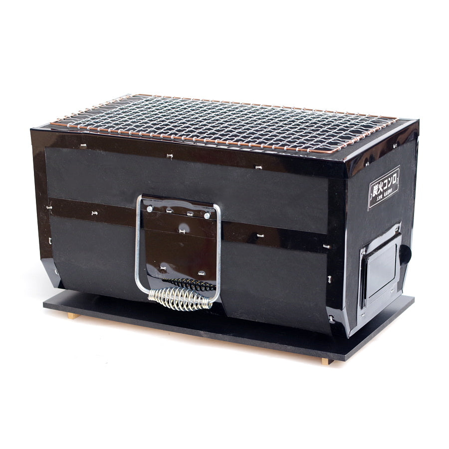 長角コンロ 炭火焼き鳥七輪【黒】 – 茶炭俱楽部