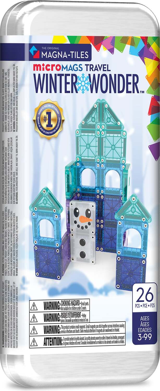 Magna-Tiles microMags Winter Wonder Travel Set (26-Piece) – Cheeky