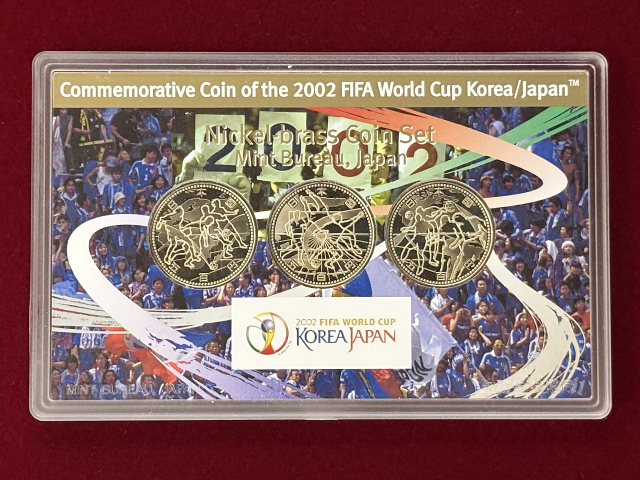日本】2002 FIFAワールドカップ 500円ニッケル黄銅貨セット 3枚組 平成