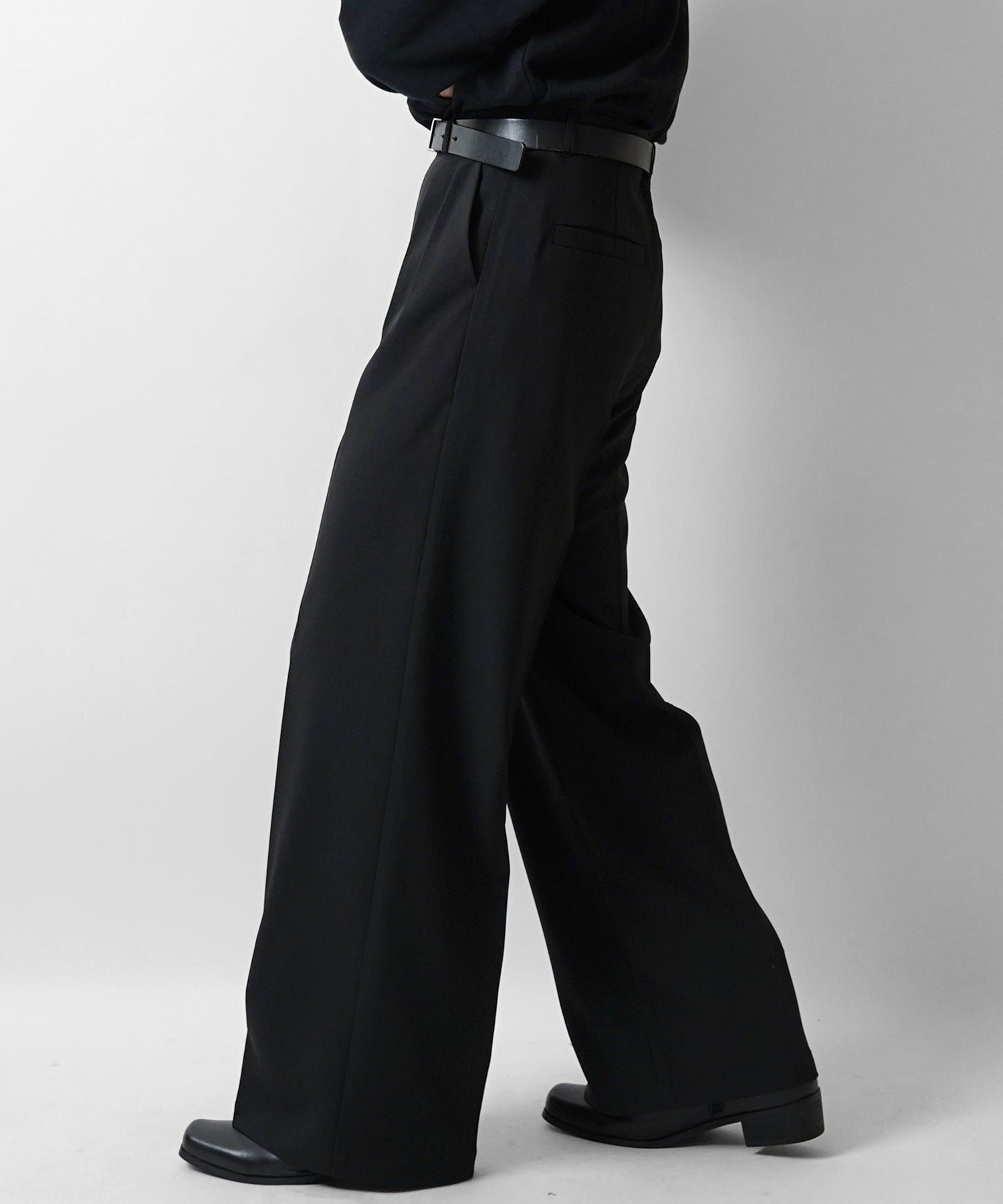 25SS ヴィンテージメイク ケミカル加工 デニム / ツイル タック ワイド