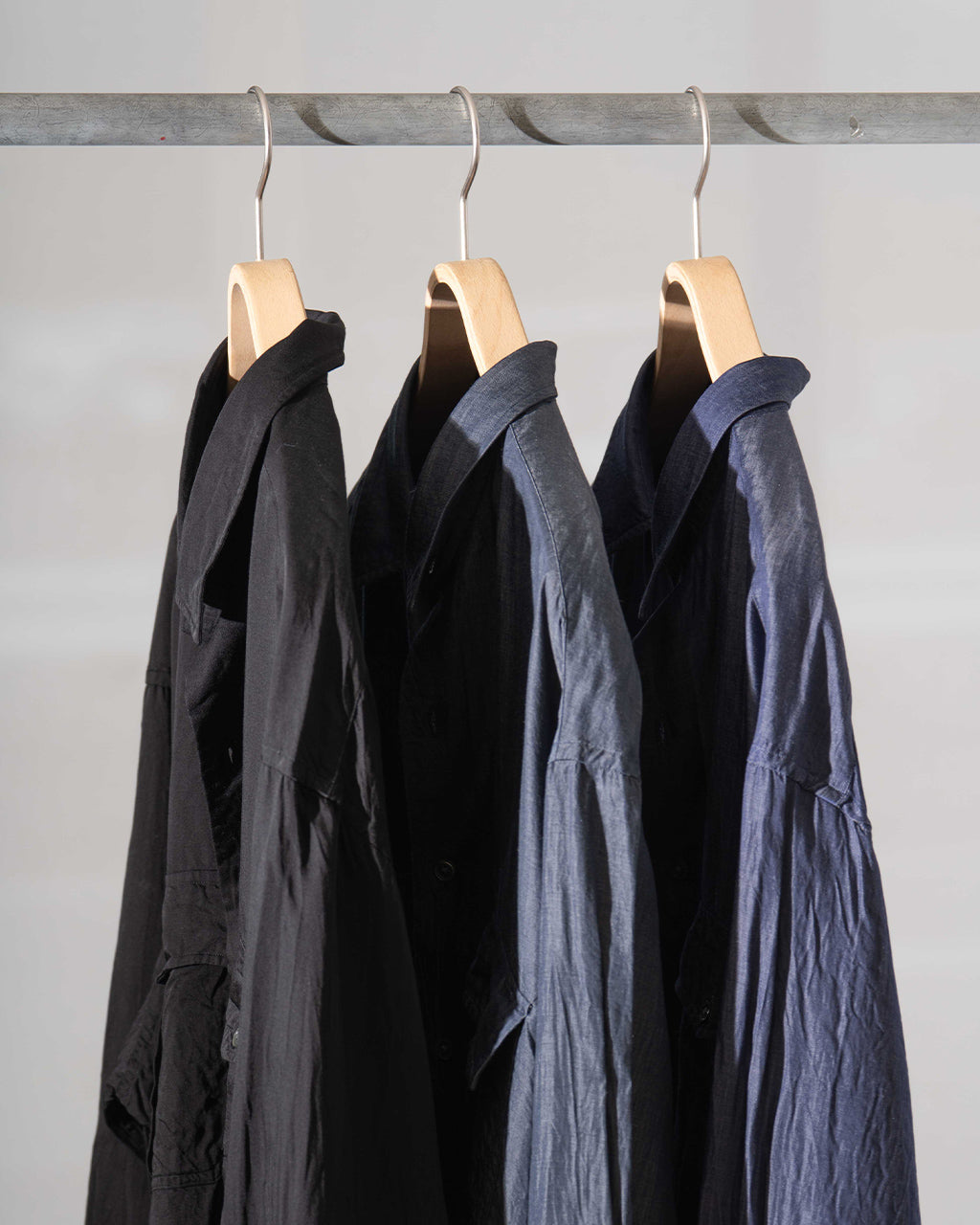 PORTER CLASSIC ポータークラシック 長袖シャツ キュプラ ロールアップ