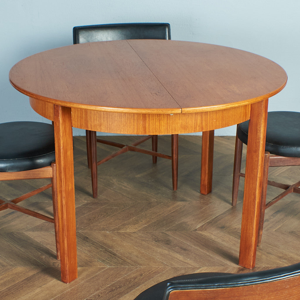 英国ヴィンテージ エクステンション ラウンドダイニングテーブル