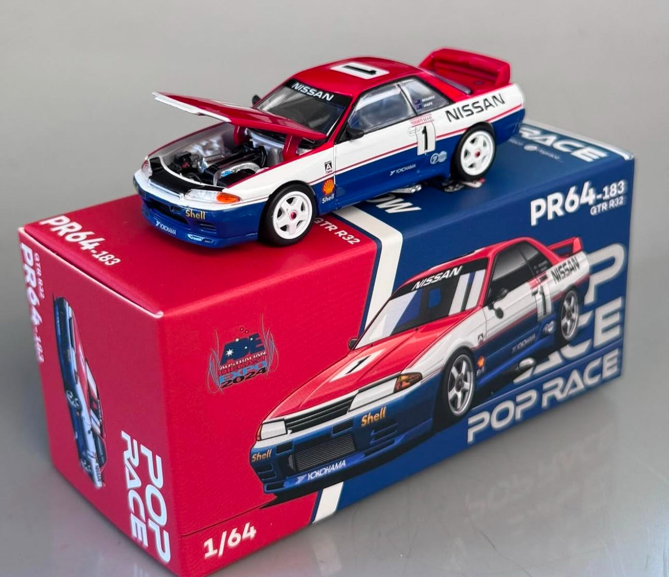 POP RACE 1/64 NISSAN GTR R32 #1 PR640183 – Diecast Toyz SG