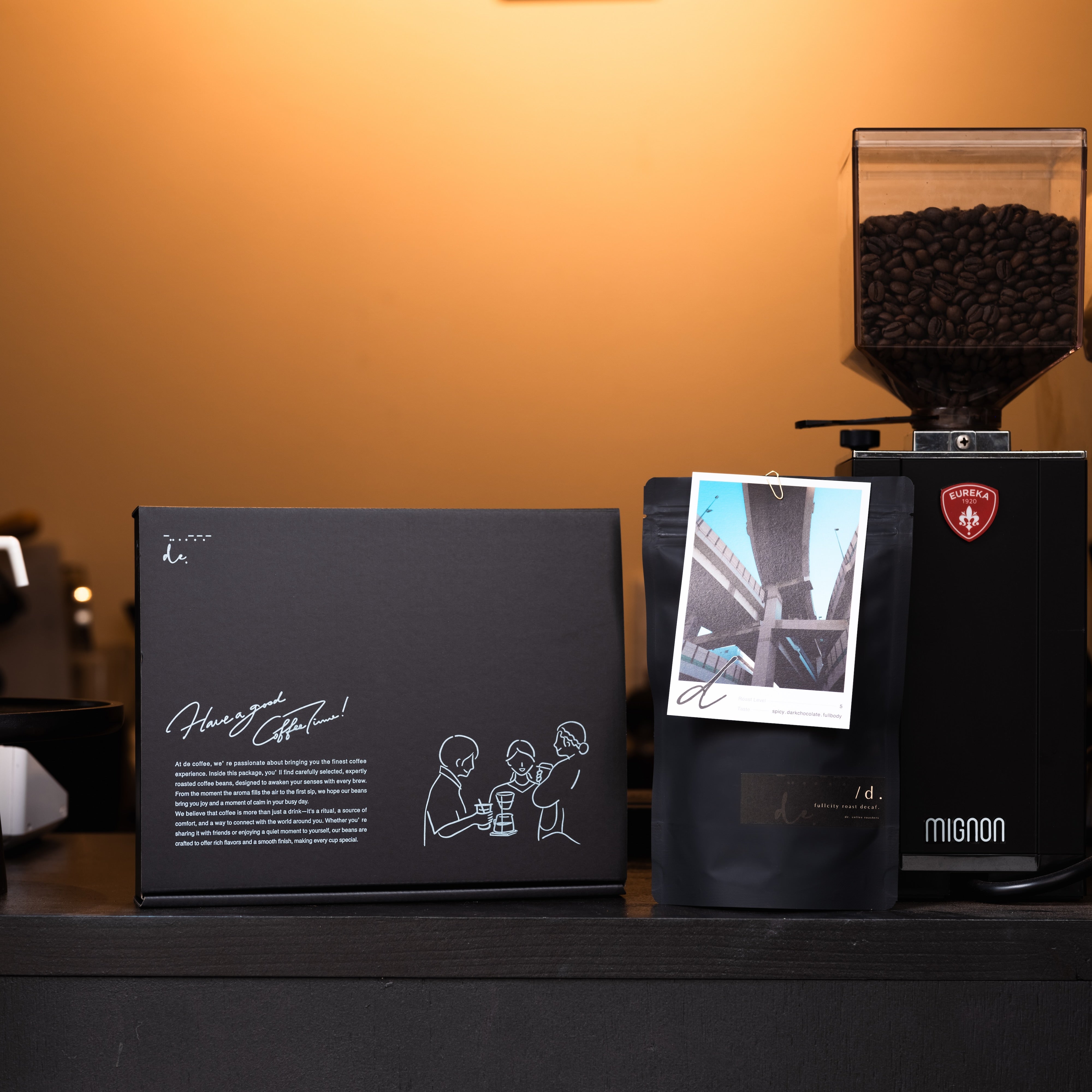 デカフェコーヒー豆×1個GIFTセット《【d.】 fullcity roast｜深煎り