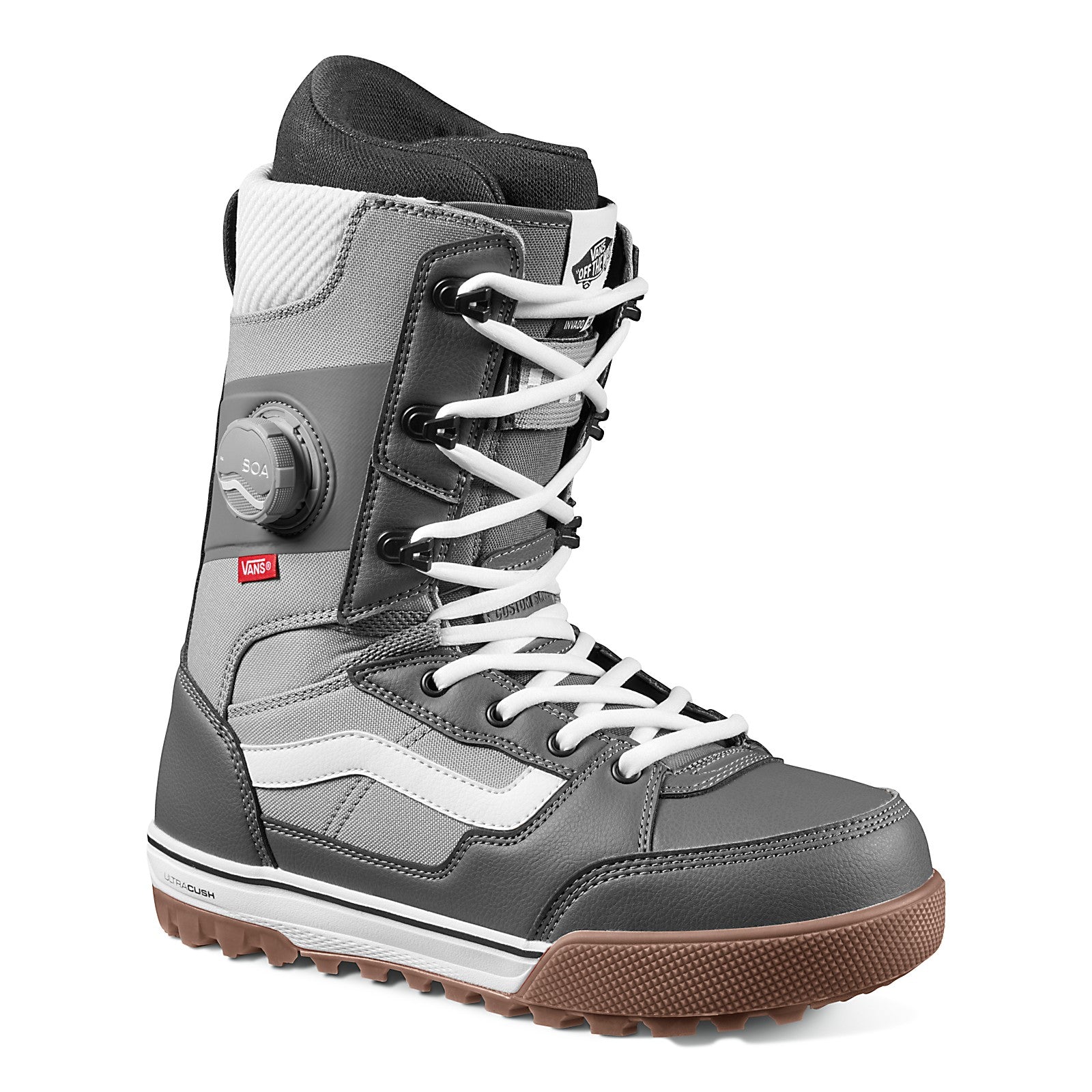 Vans Invado Pro Snowboard Boots - Gray/White