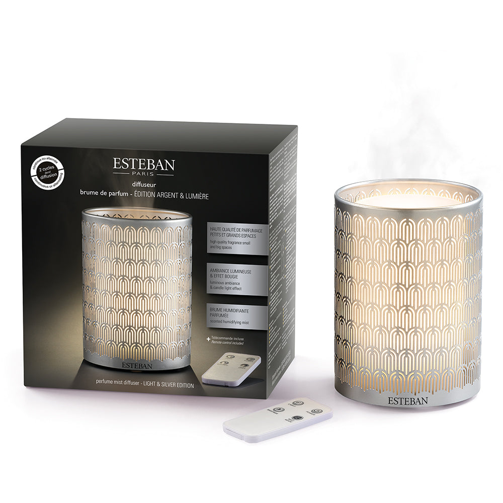 パフュームミスト ディフューザー ライト&シルバー – ESTEBAN