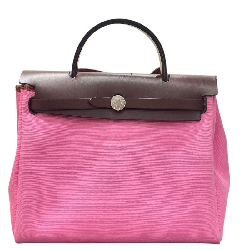 エルメス HERMES エールバッグジップPM Z刻 ピンク シルバー金具