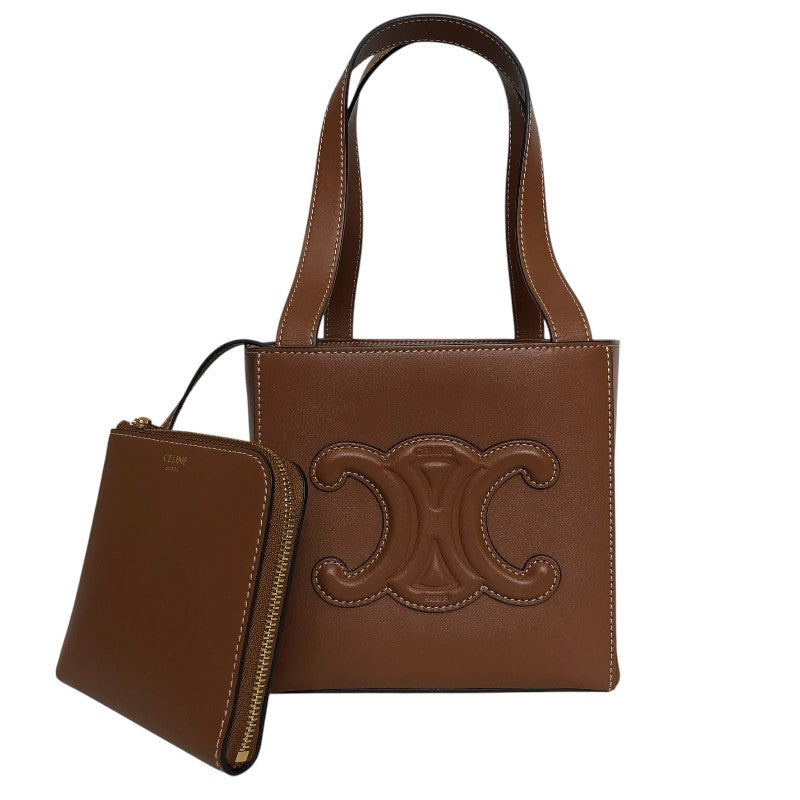 セリーヌ CELINE キューブバッグ 199203 タン ゴールド金具 スムース