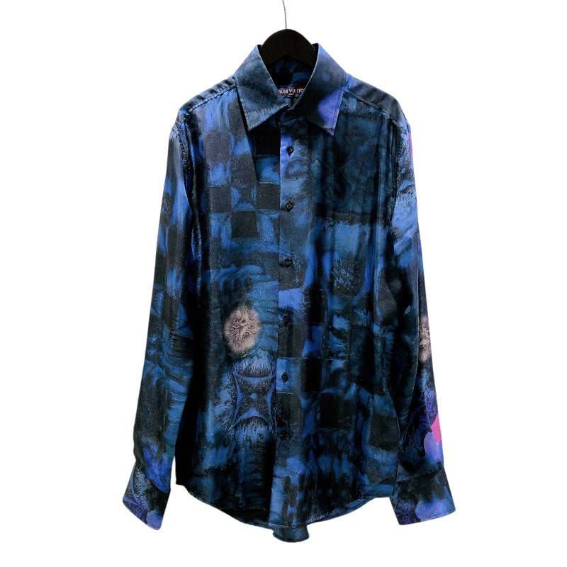 ルイ・ヴィトン LOUIS VUITTON LVソルトダミエ総柄シルクシャツ HLS17W