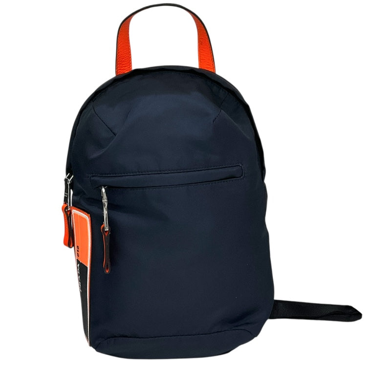 プラダ PRADA ﾅｲﾛﾝ ｽﾘﾝｸﾞﾊﾞｯｸﾞ 2VZ023 ネイビー/オレンジ ナイロン