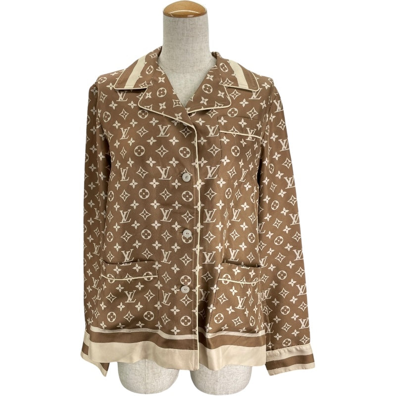 ルイ・ヴィトン LOUIS VUITTON モノグラム総柄シルクシャツ FOTP06