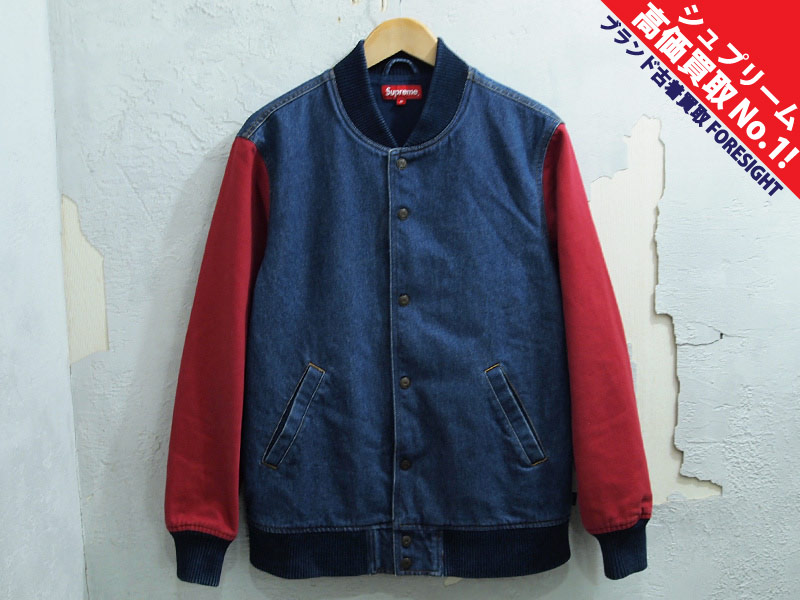 正規品 Supreme Denim Twill Varsity Jacket