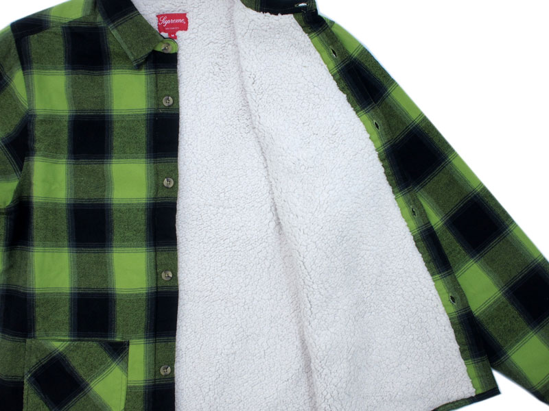 Supreme 'Buffalo Plaid Sherpa Lined Chore Shirt'バッファロー