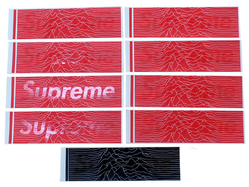 Supreme 'Joy Division Box Logo Sticker'9枚セット ボックス