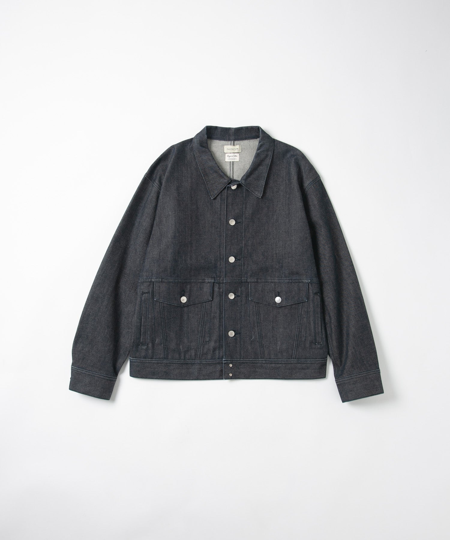 Organic Denim Rigid Wide Jacket – FACTOTUM