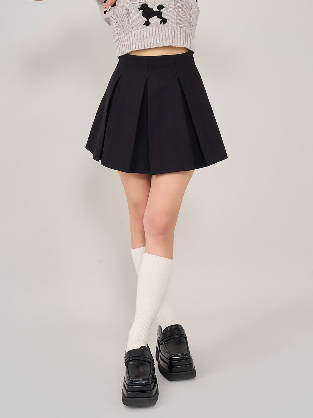 Darich High Waist Box Mini Skirt