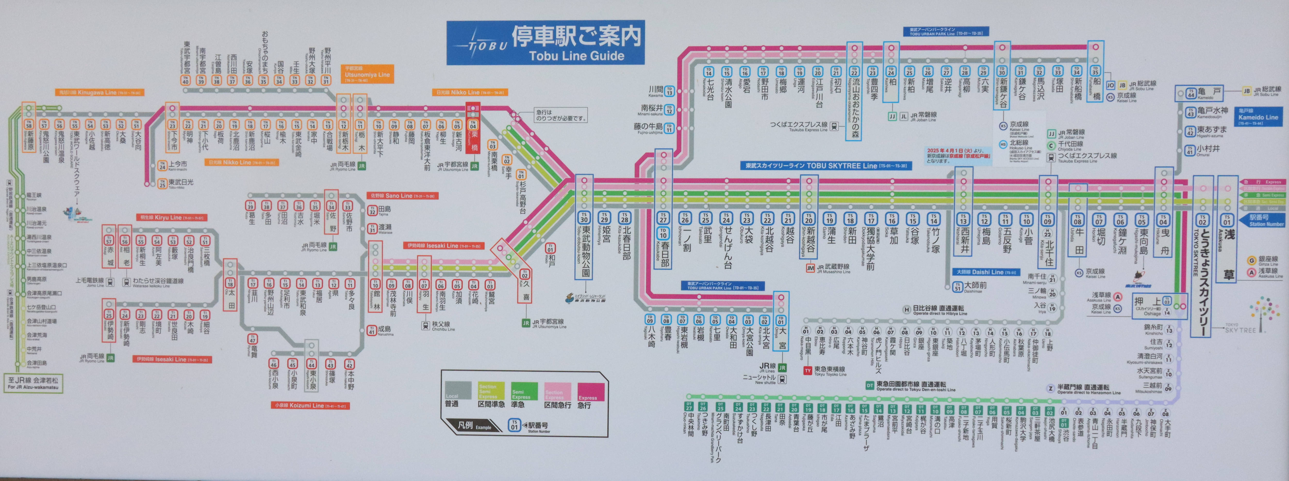 東武鉄道の車輛